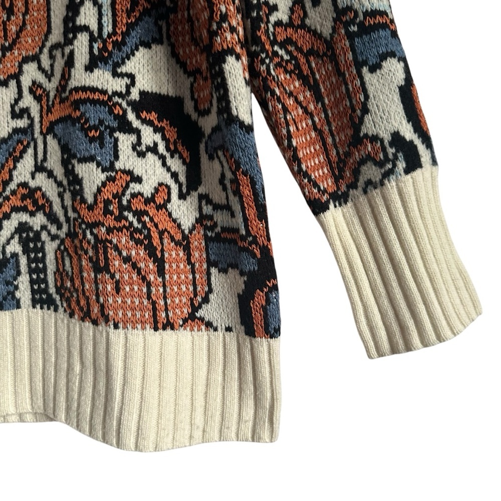 ANTHROPOLOGIE ERIS DOT MOTIF FLOWER SWEATER SIZE MEDIUM - Picture 10 of 16